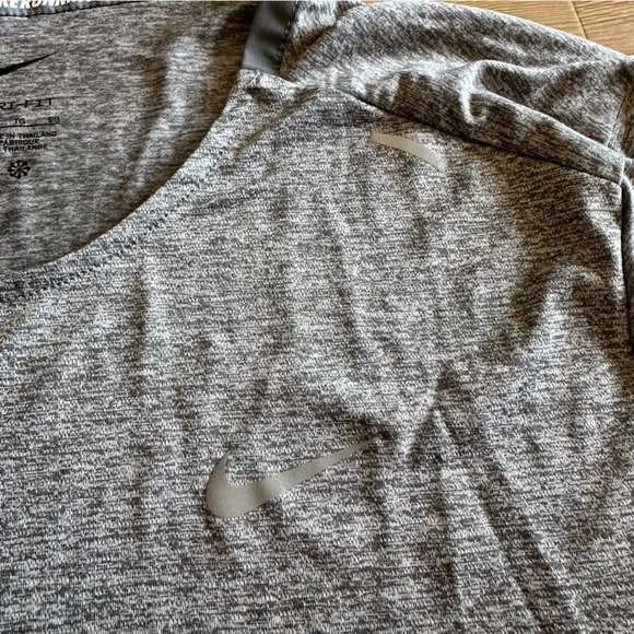 Nike Rise 365 Men's Dri-FIT Short-Sleeve Running Top size XL grey athletic wear - Picture 8 of 12